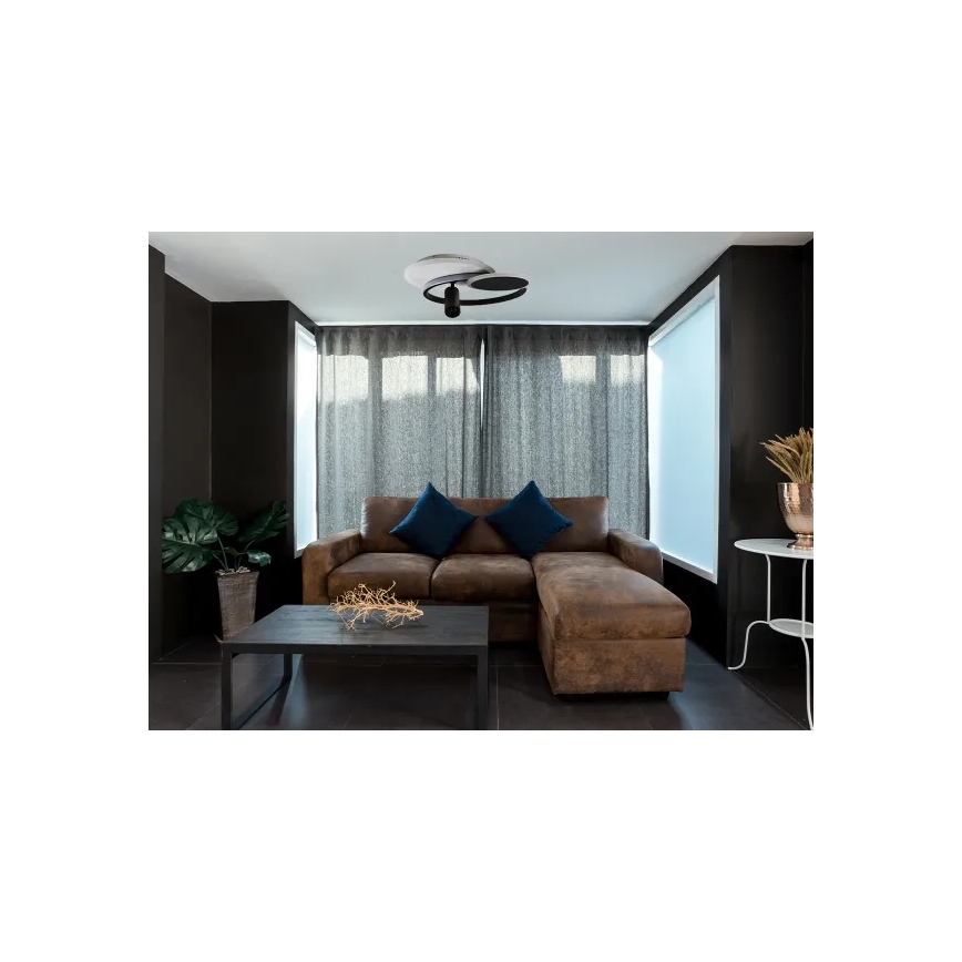 LED Pritemdomas lubinis šviestuvas LED/65W/230V 3000-6500K balta/juoda + nuotolinio valdymo pultas