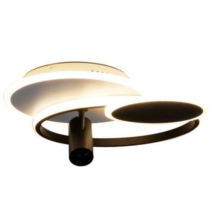 LED Pritemdomas lubinis šviestuvas LED/65W/230V 3000-6500K balta/juoda + nuotolinio valdymo pultas