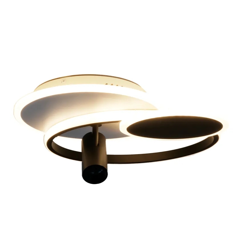 LED Pritemdomas lubinis šviestuvas LED/65W/230V 3000-6500K balta/juoda + nuotolinio valdymo pultas