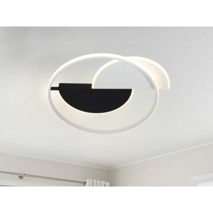 LED Pritemdomas lubinis šviestuvas LED/70W/230V 3000-6500K balta/juoda + nuotolinio valdymo pultas
