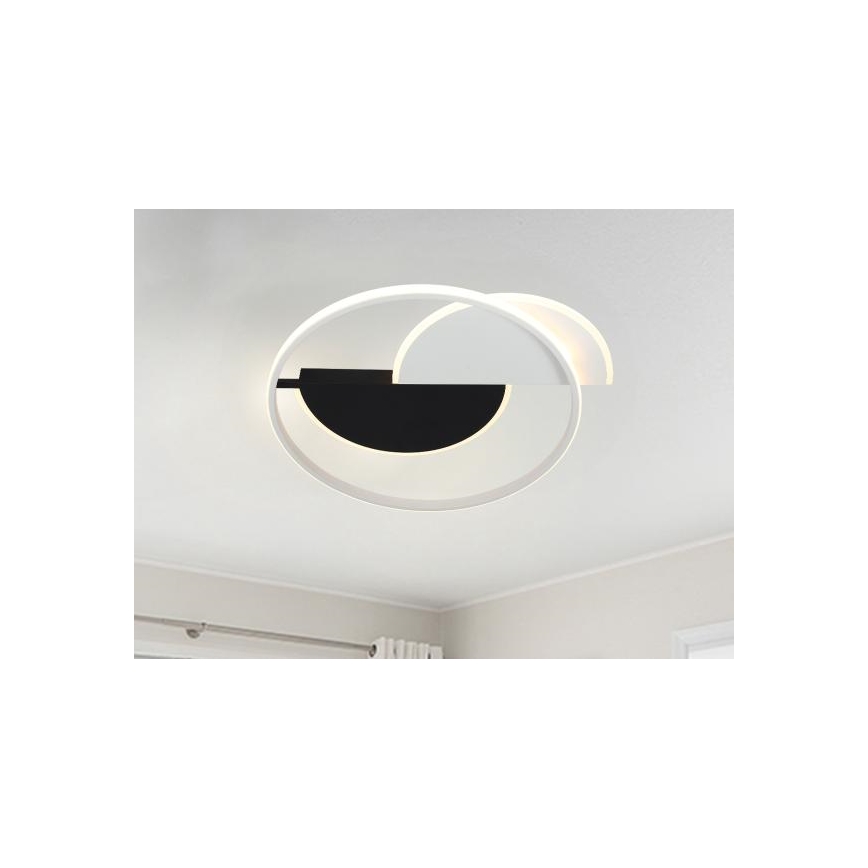 LED Pritemdomas lubinis šviestuvas LED/70W/230V 3000-6500K balta/juoda + nuotolinio valdymo pultas