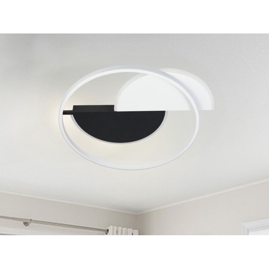 LED Pritemdomas lubinis šviestuvas LED/70W/230V 3000-6500K balta/juoda + nuotolinio valdymo pultas