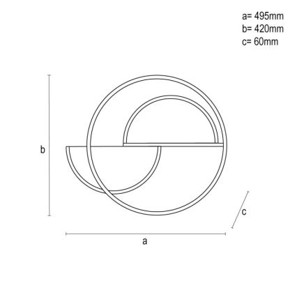LED Pritemdomas lubinis šviestuvas LED/70W/230V 3000-6500K balta/juoda + nuotolinio valdymo pultas