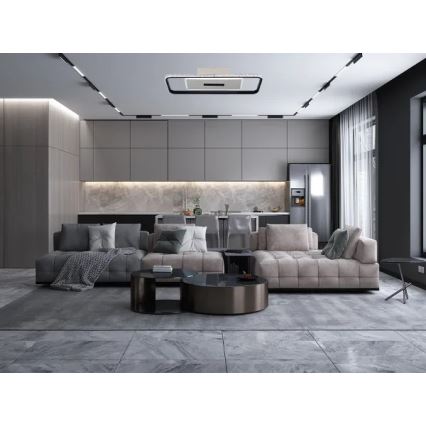 LED Pritemdomas lubinis šviestuvas LED/75W/230V 3000-6500K balta/juoda + nuotolinio valdymo pultas