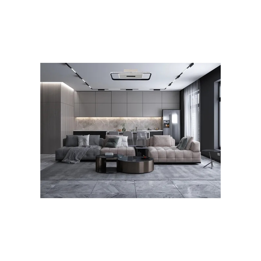 LED Pritemdomas lubinis šviestuvas LED/75W/230V 3000-6500K balta/juoda + nuotolinio valdymo pultas