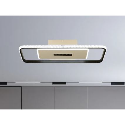 LED Pritemdomas lubinis šviestuvas LED/75W/230V 3000-6500K balta/juoda + nuotolinio valdymo pultas
