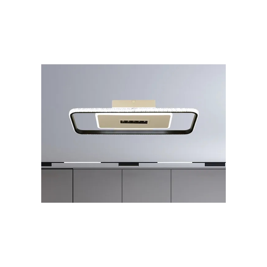 LED Pritemdomas lubinis šviestuvas LED/75W/230V 3000-6500K balta/juoda + nuotolinio valdymo pultas