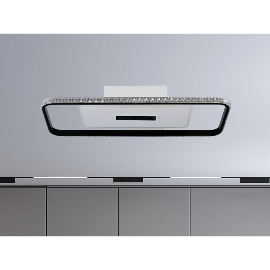 LED Pritemdomas lubinis šviestuvas LED/75W/230V 3000-6500K balta/juoda + nuotolinio valdymo pultas