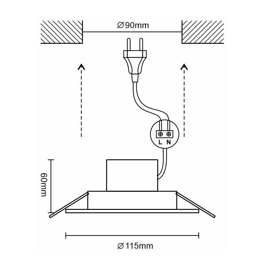 LED Reguliuojamas vonios apšvietimas LED/10W/230V 3000K-6500K Wi-Fi Tuya IP44