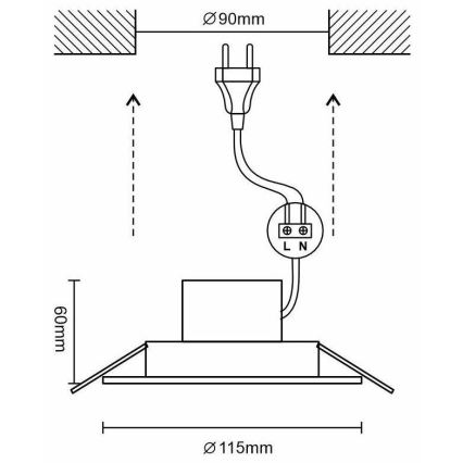 LED Reguliuojamas vonios apšvietimas LED/10W/230V 3000K-6500K Wi-Fi Tuya IP44