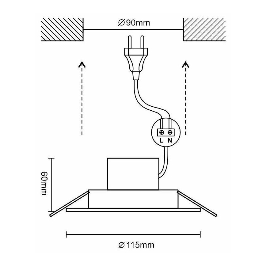 LED Reguliuojamas vonios apšvietimas LED/10W/230V 3000K-6500K Wi-Fi Tuya IP44