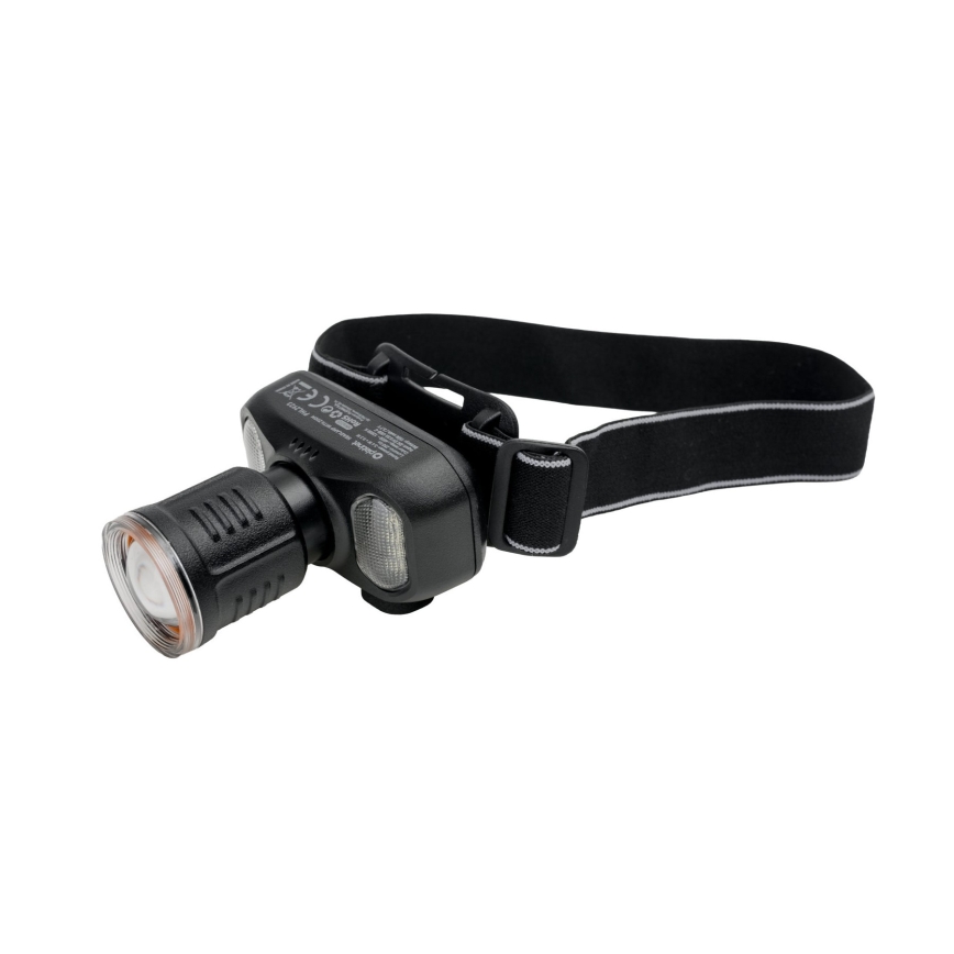 LED reguliuojamo ryškumo įkraunamas galvos žibintas LED/3,4W/5V 1500 mAh