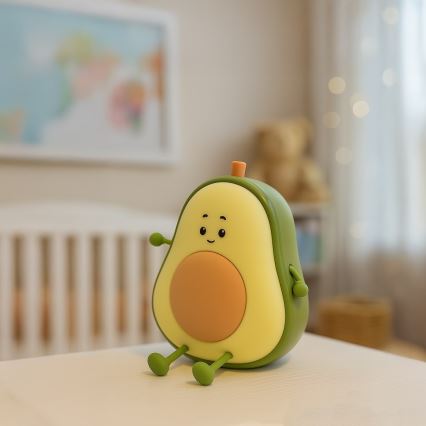 AVOCADO jutiklinis, reguliuojamas įkraunamas vaikiškas naktinis LED žibintas LED/1W/5V 1200 mAh