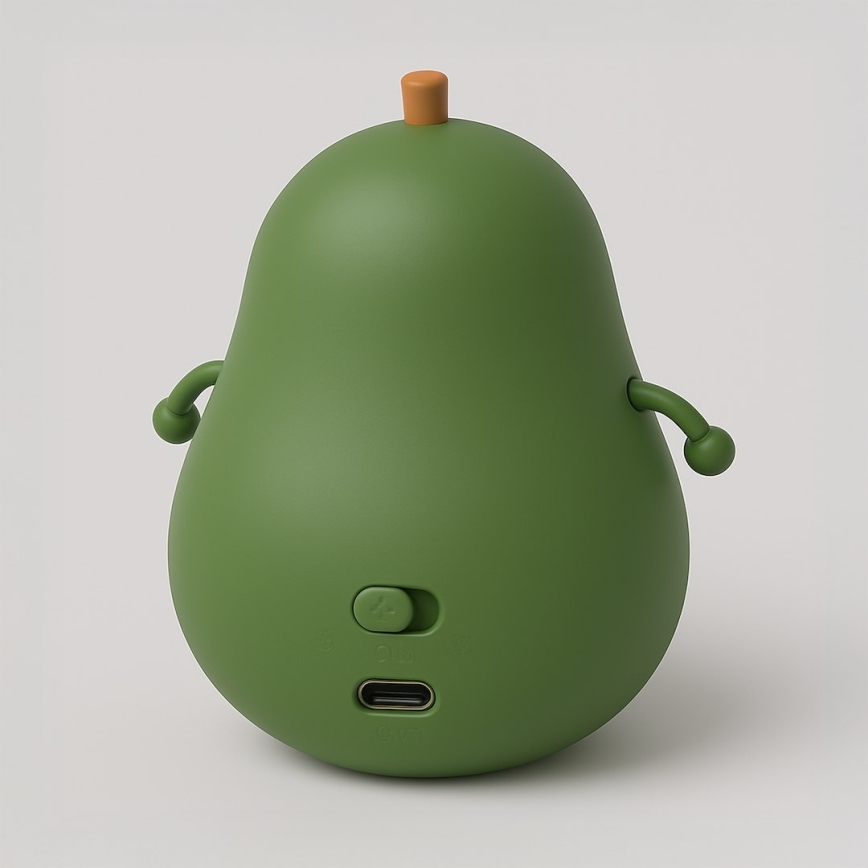 AVOCADO jutiklinis, reguliuojamas įkraunamas vaikiškas naktinis LED žibintas LED/1W/5V 1200 mAh