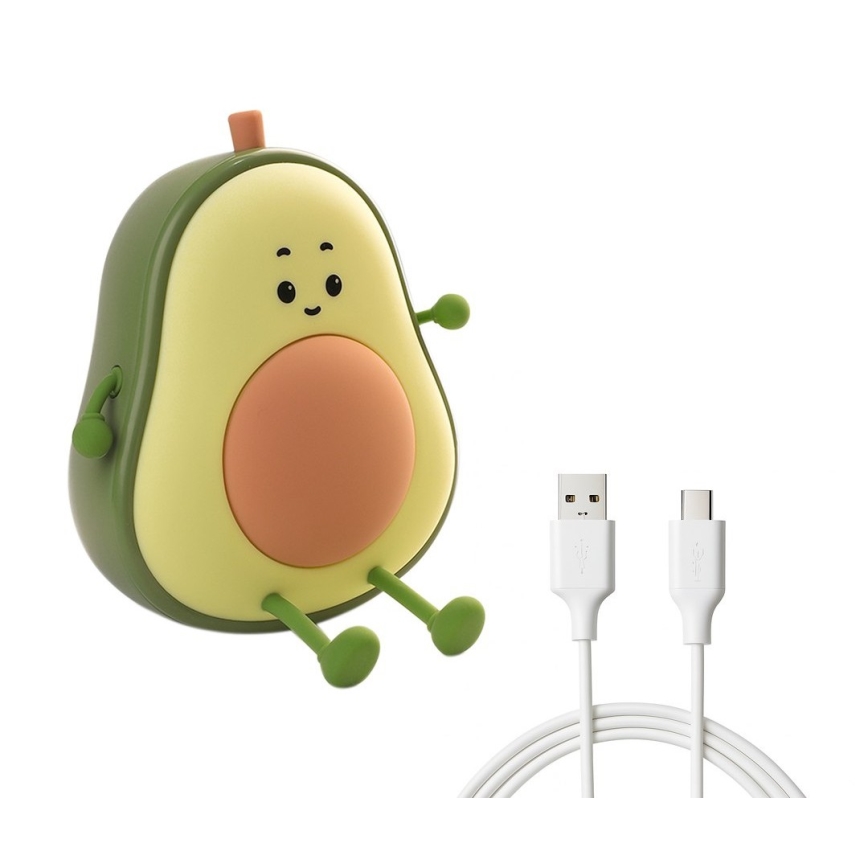 AVOCADO jutiklinis, reguliuojamas įkraunamas vaikiškas naktinis LED žibintas LED/1W/5V 1200 mAh