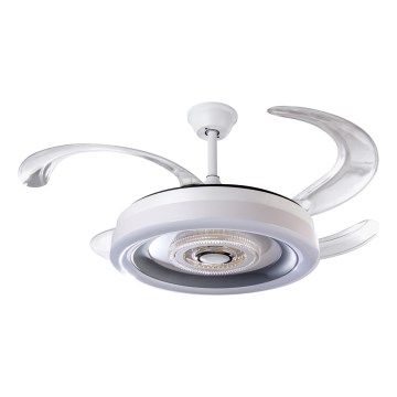 LED reguliuojamo ryškumo lubinis šviestuvas, 60 W, 230 V, 3000–6000K, Ø50 cm, baltas + nuotolinio valdymo pulteliu
