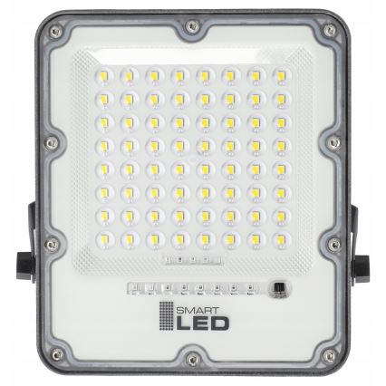 LED reguliuojamas saulės prožektorius LED/50W/3,2V 5000K 6000 mAh IP65 juodas + nuotolinio valdymo pultelis