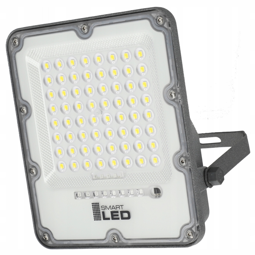 LED reguliuojamas saulės prožektorius LED/50W/3,2V 5000K 6000 mAh IP65 juodas + nuotolinio valdymo pultelis