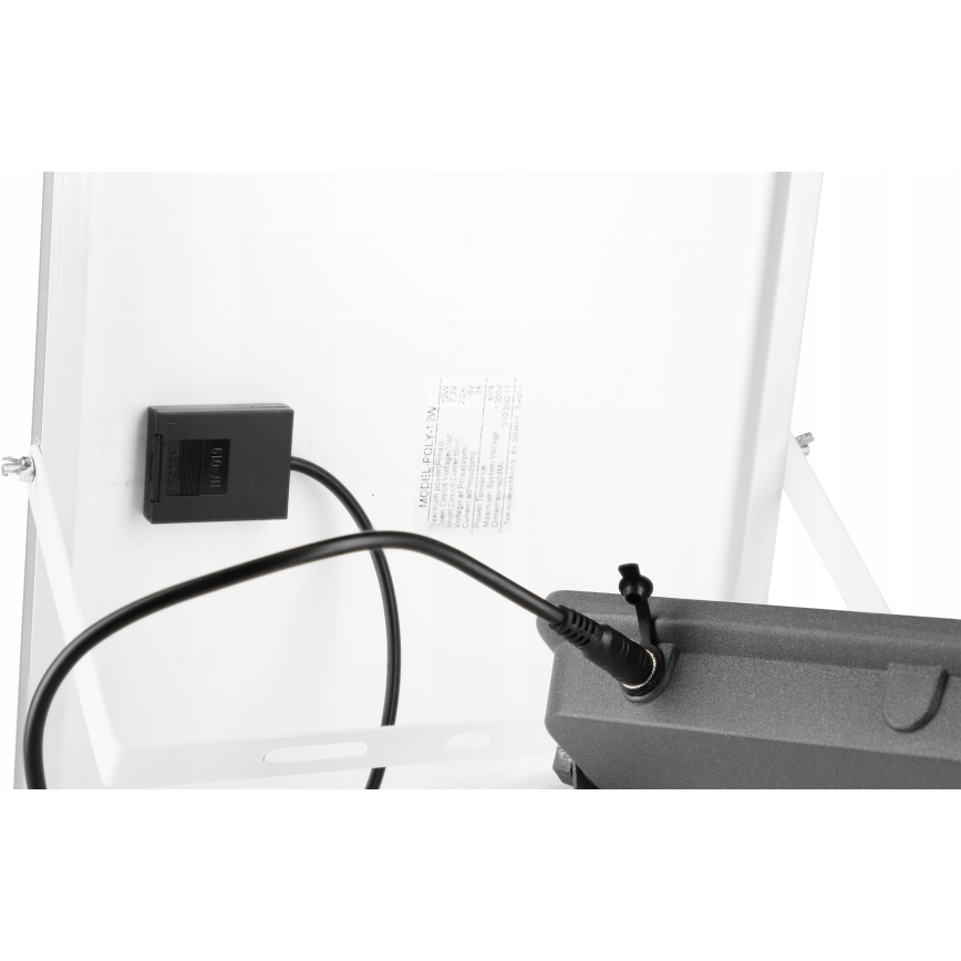 LED reguliuojamas saulės prožektorius LED/50W/3,2V 5000K 6000 mAh IP65 juodas + nuotolinio valdymo pultelis