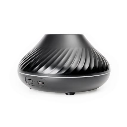 LED RGB Aromato difuzorius su liepsnos imitacija LED/6,5W/5V 130ml juoda