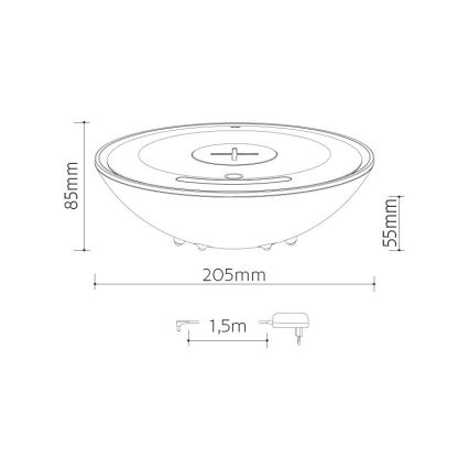 LED RGB belaidis įkroviklis CHARGER LED / 10W / 230V