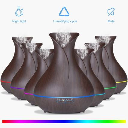 LED RGB Drėkintuvas ir oro jonizatorius 400 ml