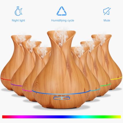 LED RGB Drėkintuvas ir oro jonizatorius 400 ml