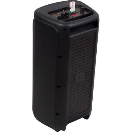 LED RGB įkraunamas garsiakalbis su mikrofonu 400W/2400 mAh + nuotolinio valdymo pultas