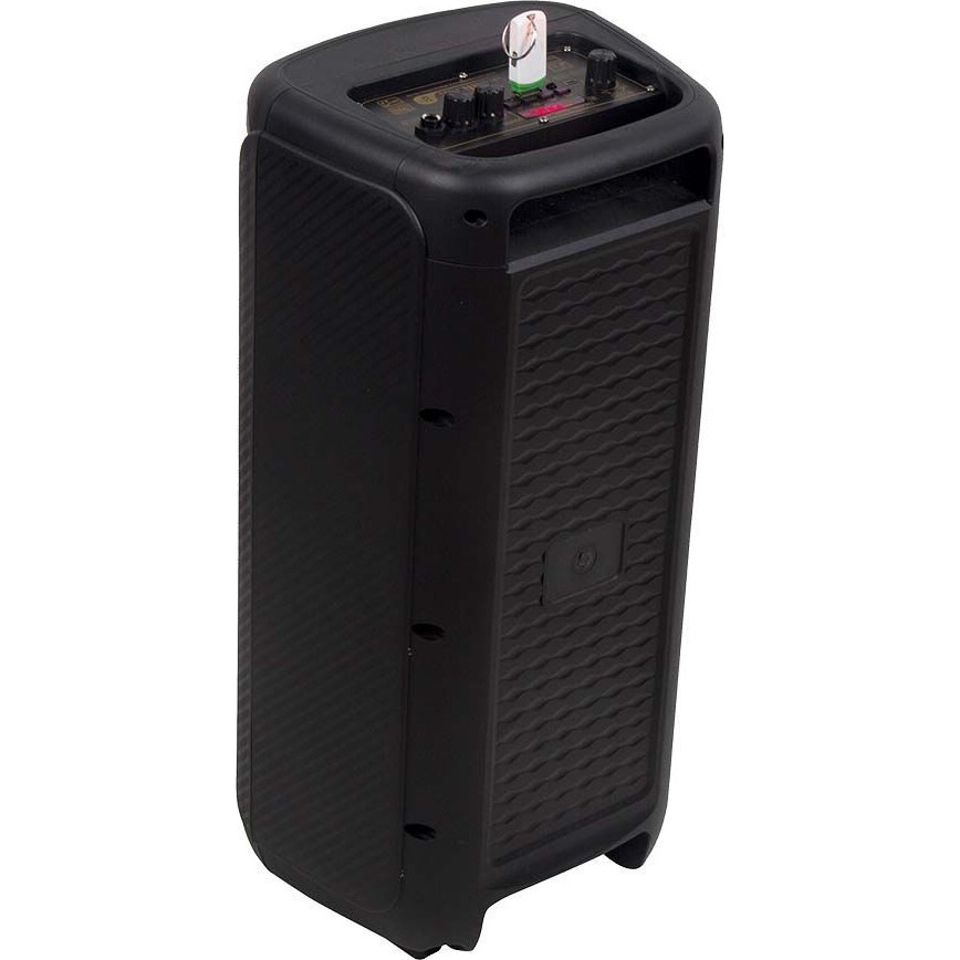 LED RGB įkraunamas garsiakalbis su mikrofonu 400W/2400 mAh + nuotolinio valdymo pultas