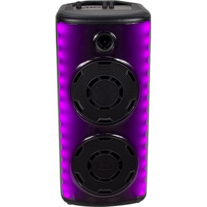 LED RGB įkraunamas garsiakalbis su mikrofonu 600W/2400 mAh + nuotolinio valdymo pultas
