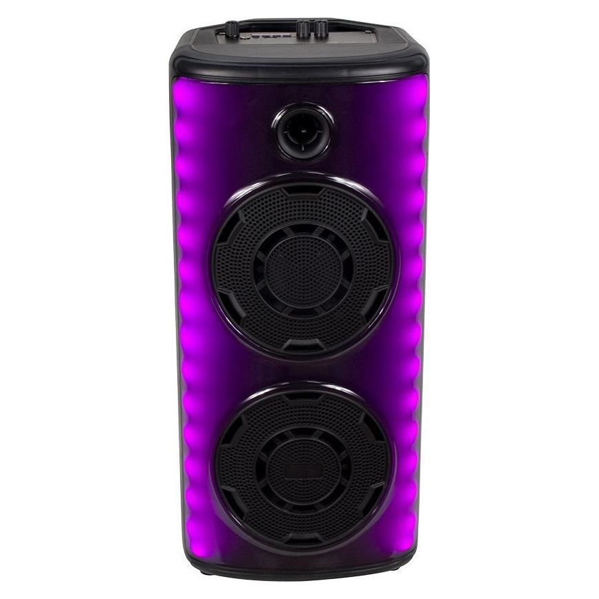 LED RGB įkraunamas garsiakalbis su mikrofonu 600W/2400 mAh + nuotolinio valdymo pultas