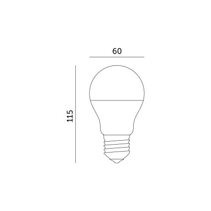 LED RGB Išmani reguliuojama lemputė E27/9,5W/230V 2700-6500K Wi-Fi Tuya