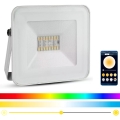 LED RGB Išmanus reguliuojamas prožektorius LED/20W/230V IP65 baltas