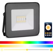 LED RGB Išmanus reguliuojamas prožektorius LED/20W/230V IP65 juodas