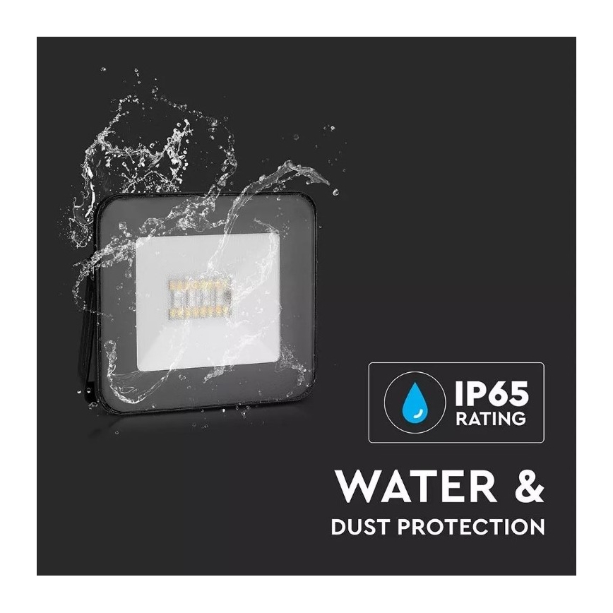 LED RGB Išmanus reguliuojamas prožektorius LED/20W/230V IP65 juodas