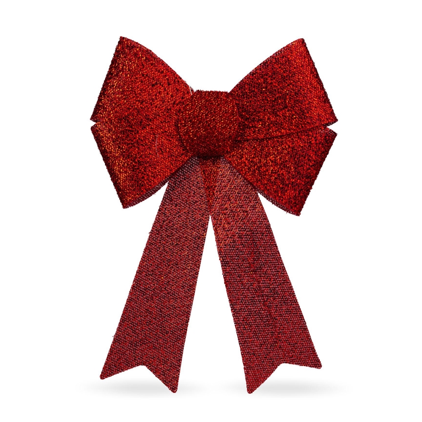 LED RGB kalėdinė dekoracija, 11xLED/3xLR44, 40x30 cm, su raudonu lanku