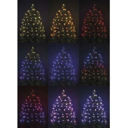 LED RGB Kalėdinė lauko girlianda 120xLED/72 režimai 15m IP44 + valdymo pultas