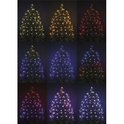 LED RGB Kalėdinė lauko girlianda 96xLED/72 režimai 13m IP44 + valdymo pultas