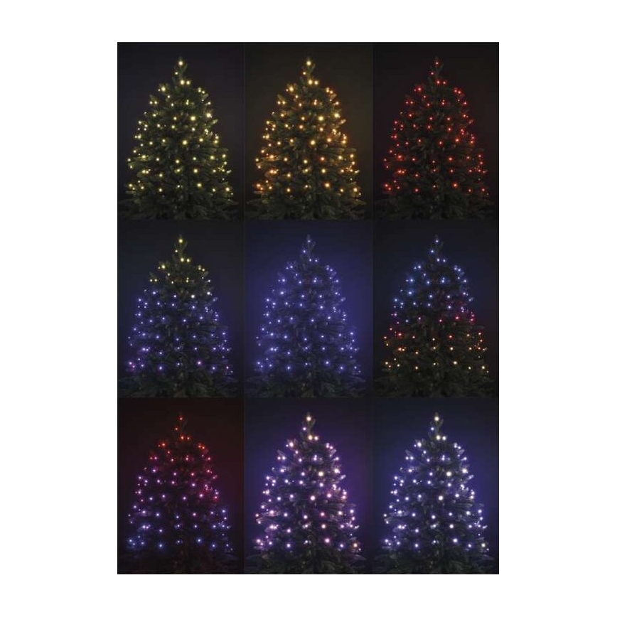 LED RGB Kalėdinė lauko girlianda 96xLED/72 režimai 13m IP44 + valdymo pultas