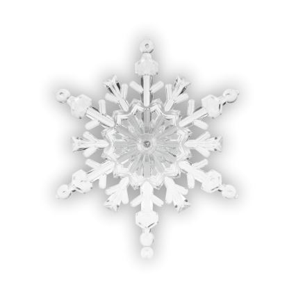 LED RGB kalėdinė snaigės formos dekoracija su siurbtuku LED/3xLR44