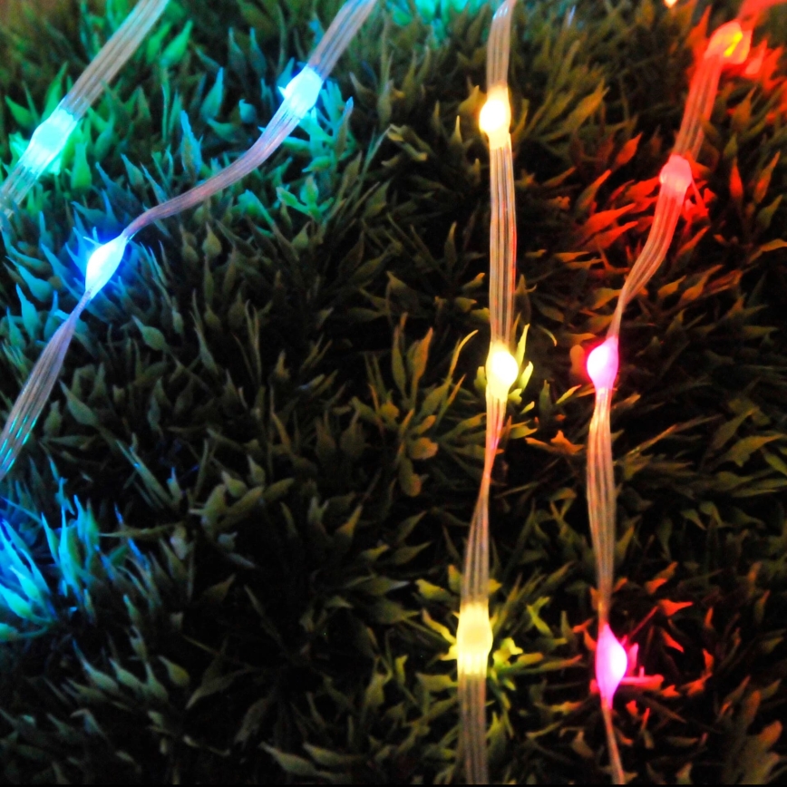 LED RGB Kalėdų girlianda LED/10W/5V 10 m USB + nuotolinis valdymas