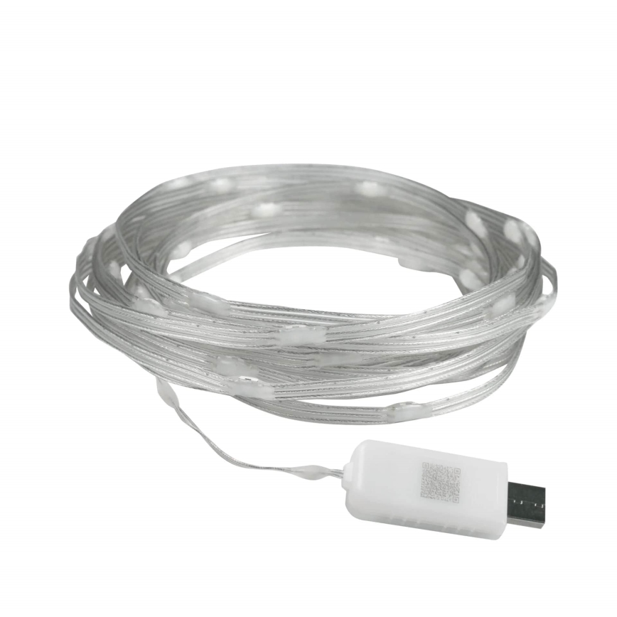 LED RGB Kalėdų girlianda LED/10W/5V 10 m USB + nuotolinis valdymas