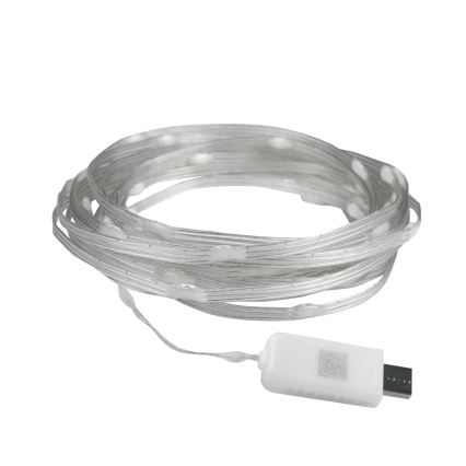LED RGB Kelėdinė girlianda LED/10W/5V 10 m USB + nuotolinio valdymo pultas