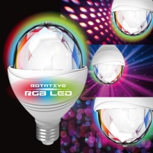 LED RGB Lemputė DISCO A60 E27/3,2W/230V