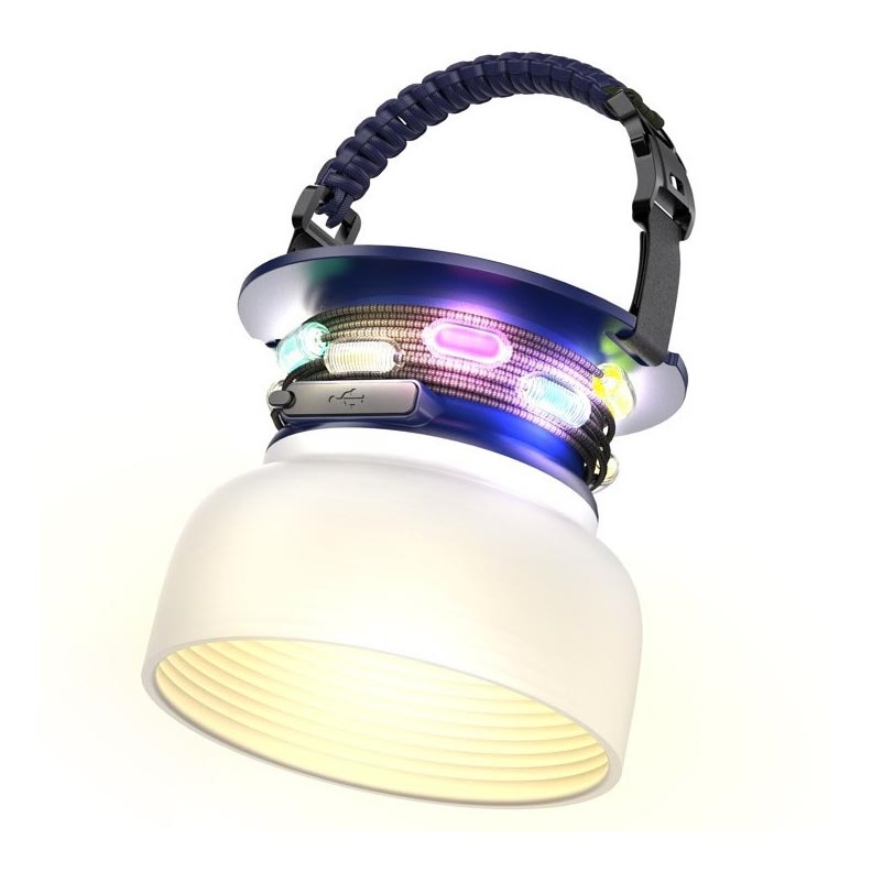 LED RGB Nešiojamas saulės įkraunamas lempa su LED grandinė LED/10W/5V 3600 mAh IP65
