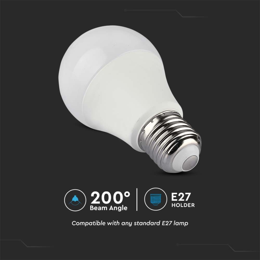 LED RGB pritemdoma elektros lemputė A60 E27/8,5W/230V 4000K + nuotolinio valdymo pultas