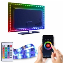 LED RGB Pritemdoma juostelė televizoriui LED/6W/5V Wi-Fi Tuya + nuotolinio valdymo pultas