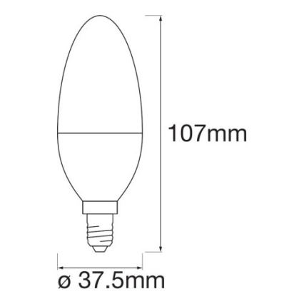 LED RGB Pritemdoma lemputė SMART+ E14/5W/230V 2700K-6500K - Ledvance