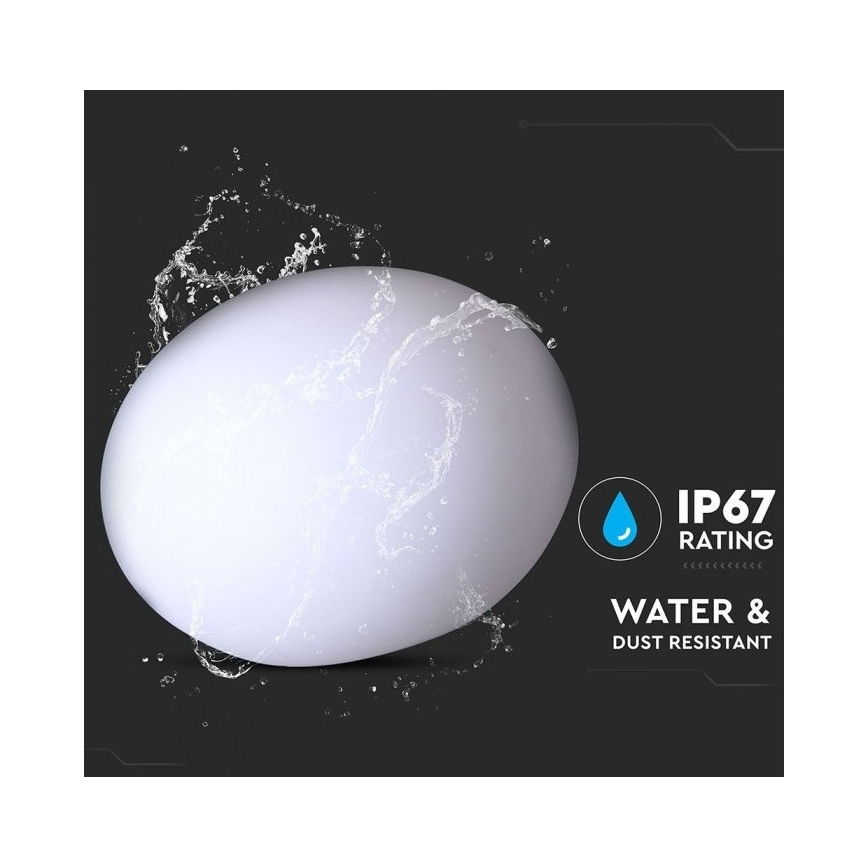 LED RGB Pritemdomas lauko lempa LED/1W/5V 1000 mAh 20cm IP67 + nuotolinio valdymo pultas