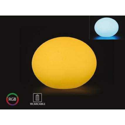 LED RGB Pritemdomas lauko lempa LED/1W/5V 1000 mAh 20cm IP67 + nuotolinio valdymo pultas